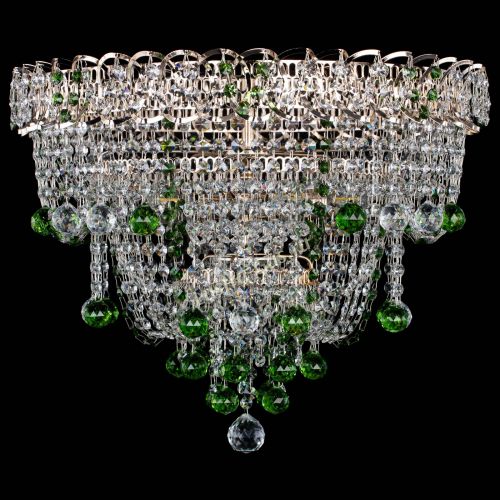 Люстра Водопад Софья зеленая в Кирове Гусь Хрустальный