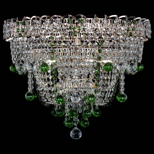 Люстра Водопад Софья зеленая в Кирове Гусь Хрустальный