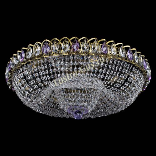 Люстра Водоворот Купол под бронзу Фиолетовый в Кирове Гусь Хрустальный