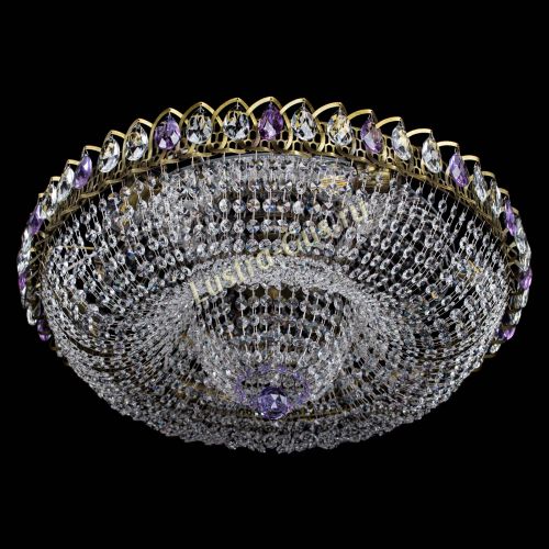 Люстра Водоворот Купол под бронзу Фиолетовый в Кирове Гусь Хрустальный