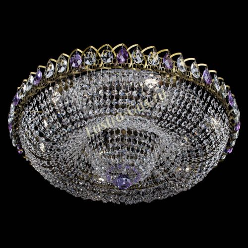 Люстра Водоворот Купол под бронзу Фиолетовый в Кирове Гусь Хрустальный