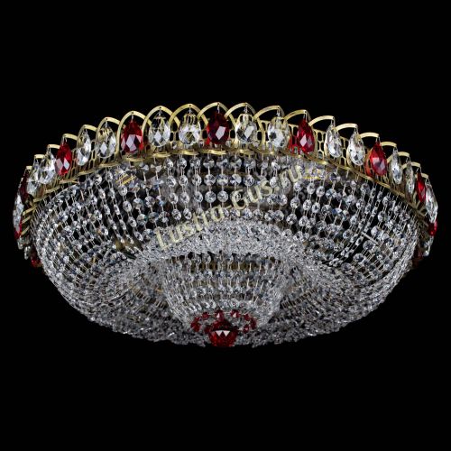 Люстра Водоворот Купол под бронзу Красный в Кирове Гусь Хрустальный