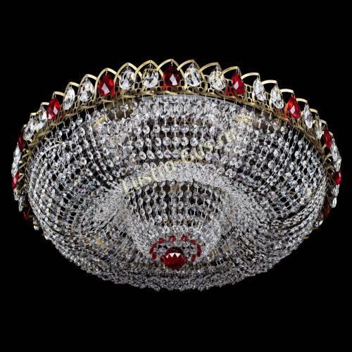 Люстра Водоворот Купол под бронзу Красный в Кирове Гусь Хрустальный