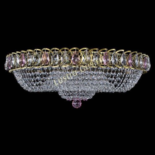 Люстра Водоворот Купол под бронзу Розовый в Кирове Гусь Хрустальный