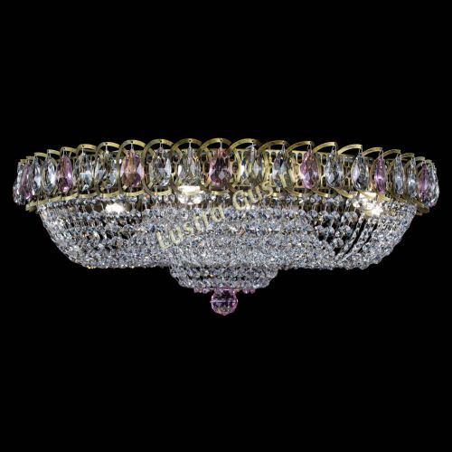 Люстра Водоворот Купол под бронзу Розовый в Кирове Гусь Хрустальный