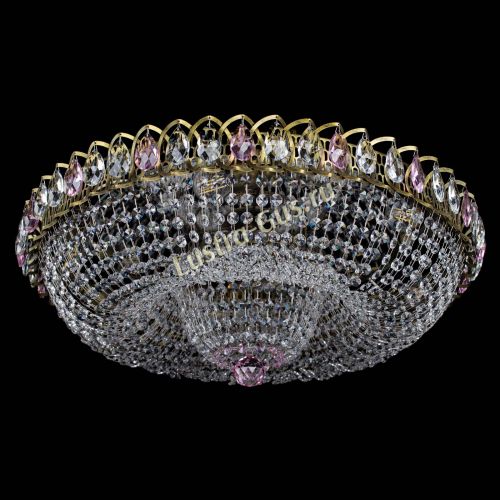 Люстра Водоворот Купол под бронзу Розовый в Кирове Гусь Хрустальный