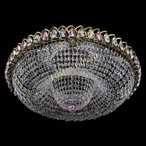 Люстра Водоворот Купол под бронзу Розовый в Кирове Гусь Хрустальный