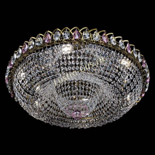 Люстра Водоворот Купол под бронзу Розовый в Кирове Гусь Хрустальный