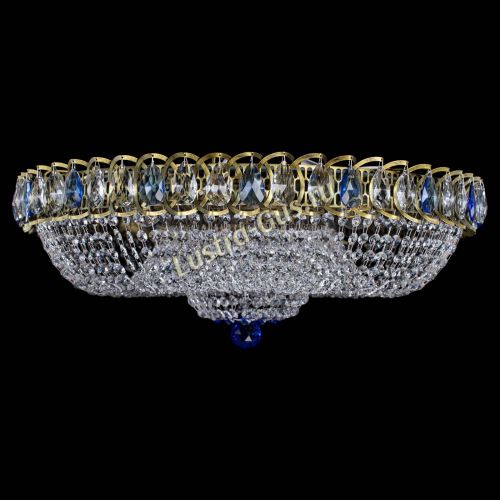 Люстра Водоворот Купол под бронзу Синий в Кирове Гусь Хрустальный