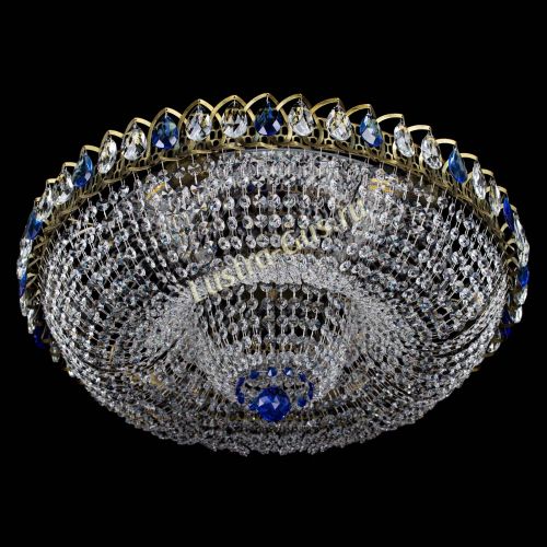 Люстра Водоворот Купол под бронзу Синий в Кирове Гусь Хрустальный