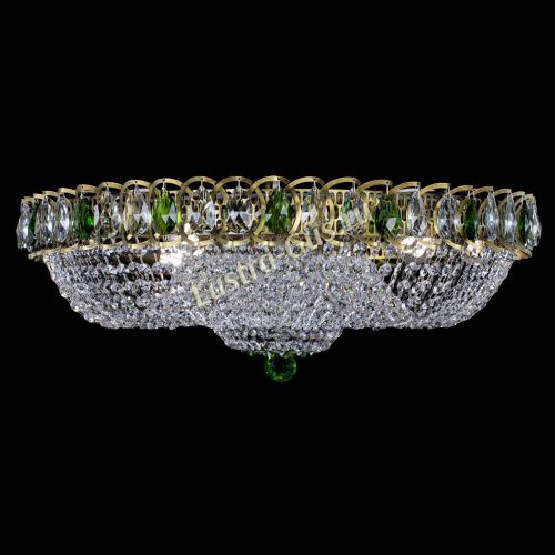 Люстра Водоворот Купол под бронзу Зеленый в Кирове Гусь Хрустальный