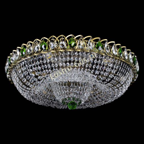 Люстра Водоворот Купол под бронзу Зеленый в Кирове Гусь Хрустальный