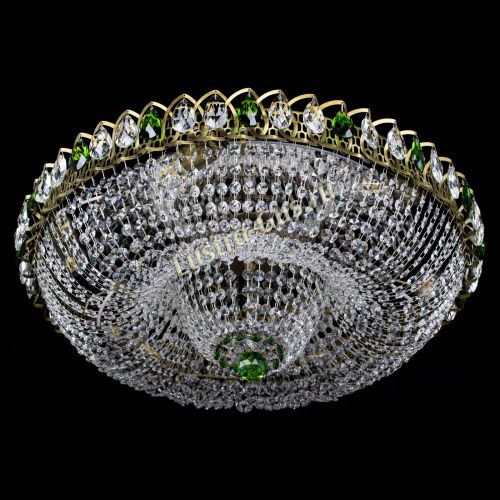 Люстра Водоворот Купол под бронзу Зеленый в Кирове Гусь Хрустальный