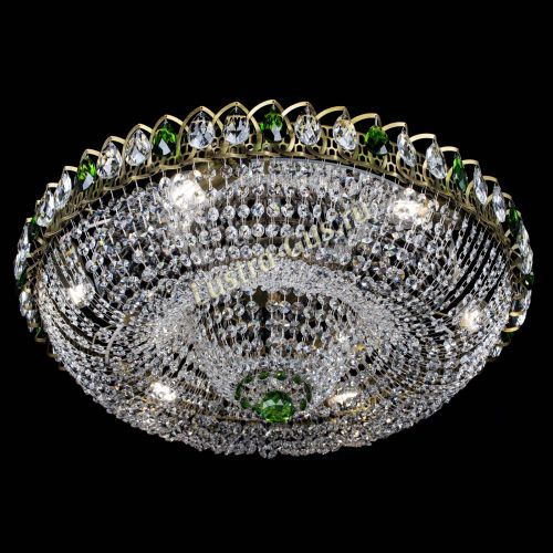 Люстра Водоворот Купол под бронзу Зеленый в Кирове Гусь Хрустальный