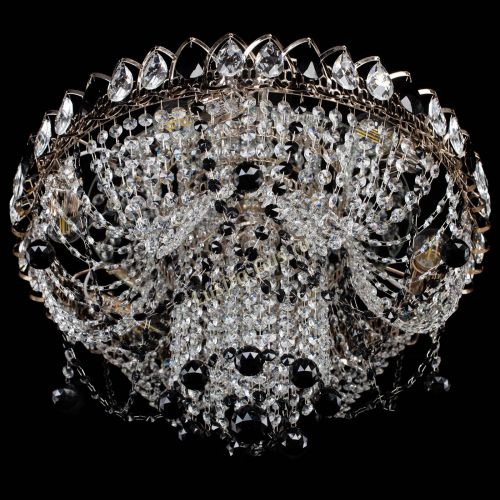 Люстра Водоворот Ольга шар черная в Кирове Гусь Хрустальный