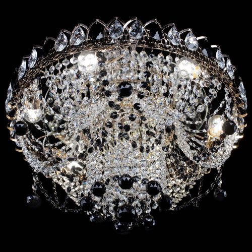 Люстра Водоворот Ольга шар черная в Кирове Гусь Хрустальный