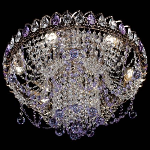 Люстра Водоворот Ольга шар фиолетовая в Кирове Гусь Хрустальный