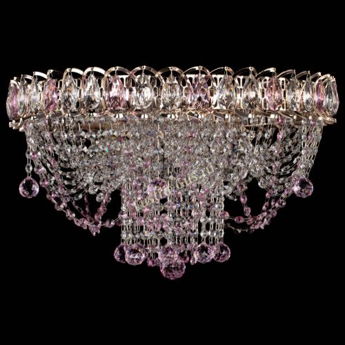 Люстра Водоворот Ольга шар розовая в Кирове Гусь Хрустальный