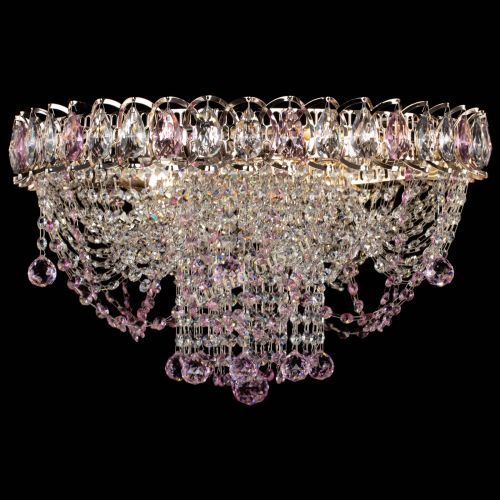 Люстра Водоворот Ольга шар розовая в Кирове Гусь Хрустальный