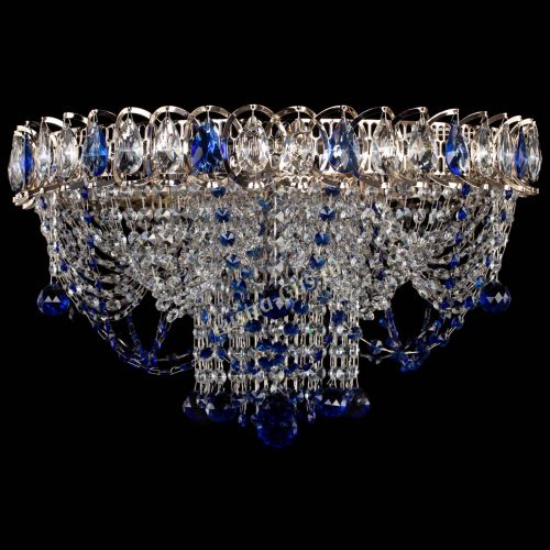 Люстра Водоворот Ольга шар синяя в Кирове Гусь Хрустальный