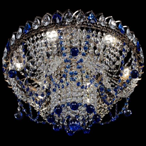 Люстра Водоворот Ольга шар синяя в Кирове Гусь Хрустальный