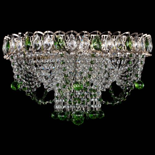 Люстра Водоворот Ольга шар зеленая в Кирове Гусь Хрустальный