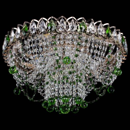Люстра Водоворот Ольга шар зеленая в Кирове Гусь Хрустальный