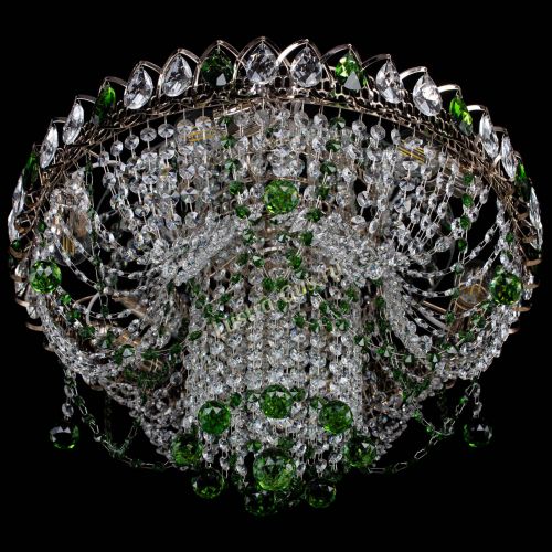 Люстра Водоворот Ольга шар зеленая в Кирове Гусь Хрустальный