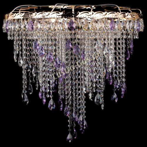 Люстра Вьюга фиолетовая в Кирове Гусь Хрустальный