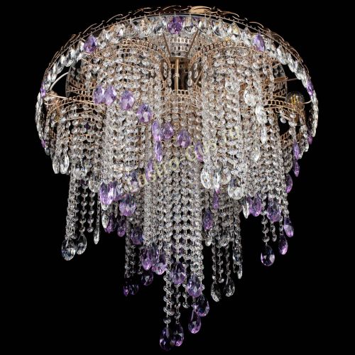 Люстра Вьюга фиолетовая в Кирове Гусь Хрустальный