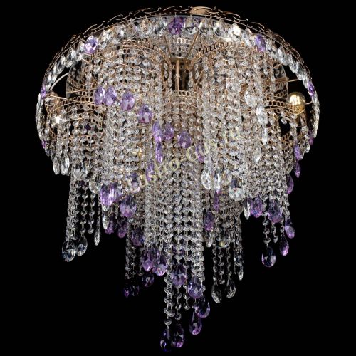 Люстра Вьюга фиолетовая в Кирове Гусь Хрустальный