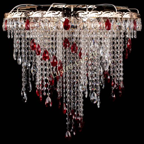 Люстра Вьюга красная в Кирове Гусь Хрустальный