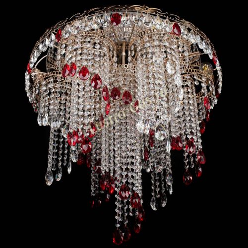 Люстра Вьюга красная в Кирове Гусь Хрустальный
