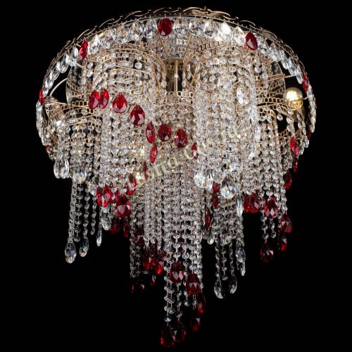 Люстра Вьюга красная в Кирове Гусь Хрустальный