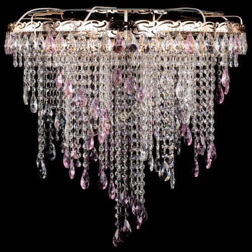 Люстра Вьюга розовая в Кирове Гусь Хрустальный