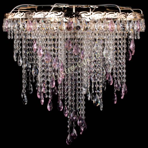 Люстра Вьюга розовая в Кирове Гусь Хрустальный