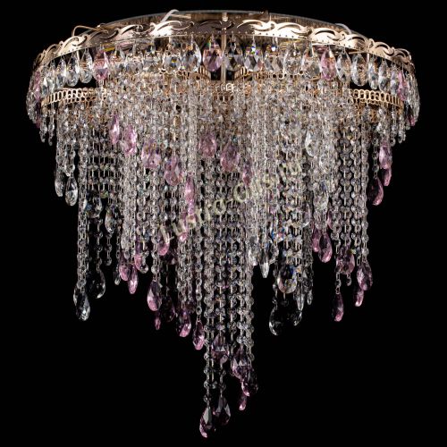 Люстра Вьюга розовая в Кирове Гусь Хрустальный