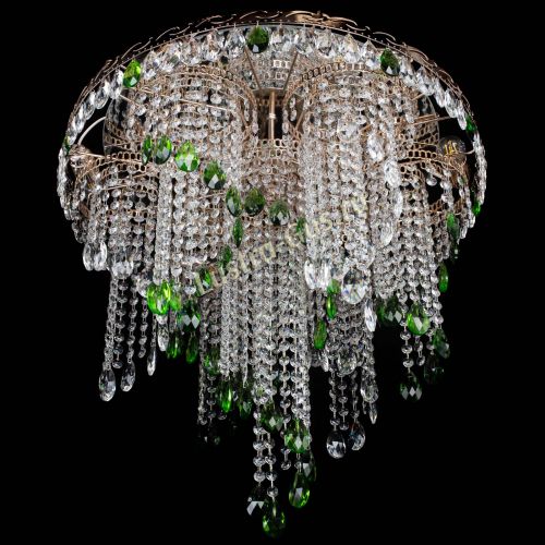 Люстра Вьюга зеленая в Кирове Гусь Хрустальный