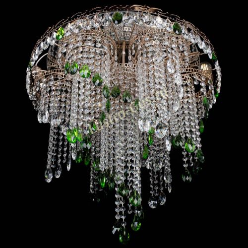 Люстра Вьюга зеленая в Кирове Гусь Хрустальный