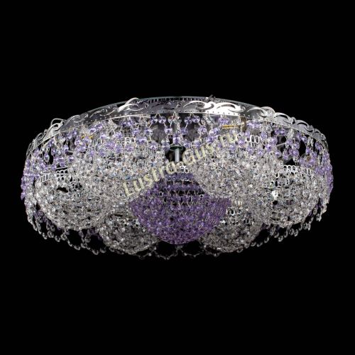 Люстра Вьюга №3 фиолетовая в Кирове Гусь Хрустальный