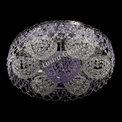 Люстра Вьюга №3 фиолетовая в Кирове Гусь Хрустальный