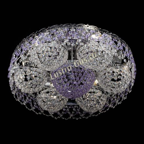 Люстра Вьюга №3 фиолетовая в Кирове Гусь Хрустальный