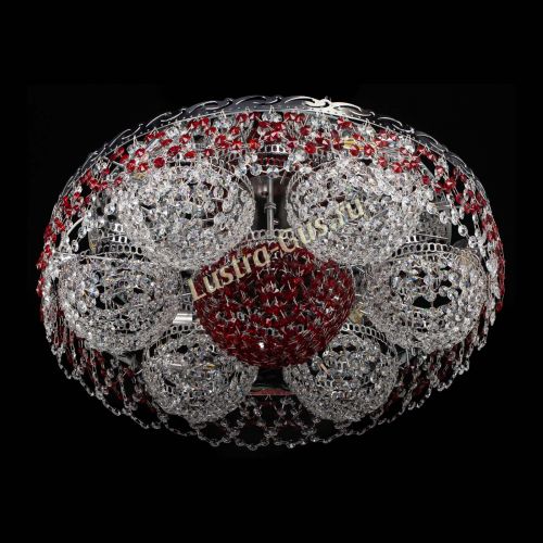 Люстра Вьюга №3 красная в Кирове Гусь Хрустальный