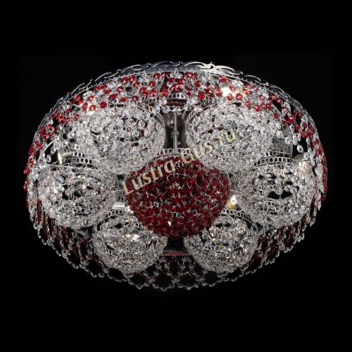 Люстра Вьюга №3 красная в Кирове Гусь Хрустальный