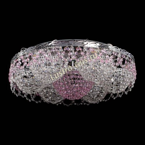 Люстра Вьюга №3 розовая в Кирове Гусь Хрустальный