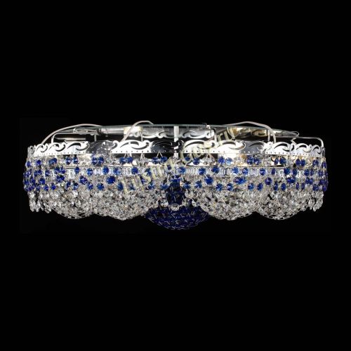 Люстра Вьюга №3 синяя в Кирове Гусь Хрустальный