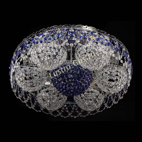 Люстра Вьюга №3 синяя в Кирове Гусь Хрустальный