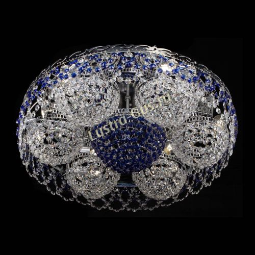 Люстра Вьюга №3 синяя в Кирове Гусь Хрустальный