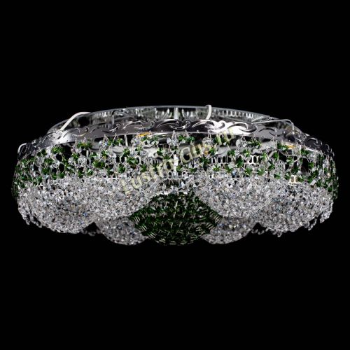 Люстра Вьюга №3 зеленая в Кирове Гусь Хрустальный