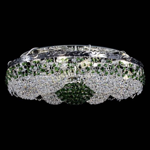 Люстра Вьюга №3 зеленая в Кирове Гусь Хрустальный